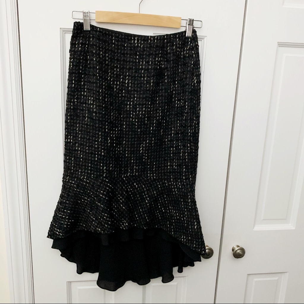 Escada Tweed Hi-Lo Skirt